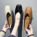 スクエアトゥ パンプス ローヒール フラットシューズ レディース シンプル 婦人靴 シューズ 痛くない カジュアル 履きやすい 通勤 歩きやすい ぺたんこ
