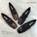 パンプス フラットヒール メリージェーン スクエアトゥ PU ストラップ付き おしゃれ 可愛い 大人 カジュアル 歩きやすい 履きやすい 結婚式 美脚 秋冬 黒