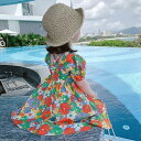 ワンピース キッズ 子供服 女の子 夏 キッズワンピース 半袖ワンピース 花柄 子供ドレス ジュニア 子ども お姫様 おしゃれ(4)