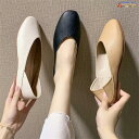 パンプス レディース シューズ スクエアトゥ ローヒール ぺたんこ フラット 痛くない 履きやすい カジュアル 春秋 オフィス 面接 就活