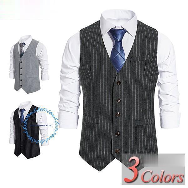 楽天YuiShop オンライン楽天市場店メンズ ジレ 春 夏 秋 冬 スーツ ビジネス フォーマル 結婚式 前開き 大きいサイズも多数 40代 50代にも