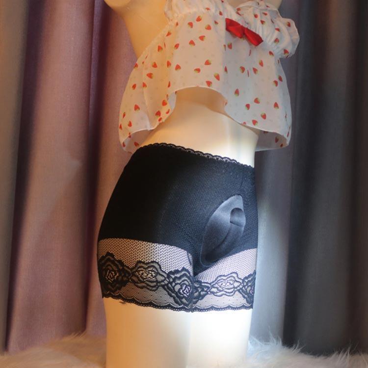 メンズ 女装 パンツ ランジェリー ジェンダーレス トランスジェンダー ジェンダー レス カバーパンツ 女装用下着 オープン ショーツ パンティー ラ