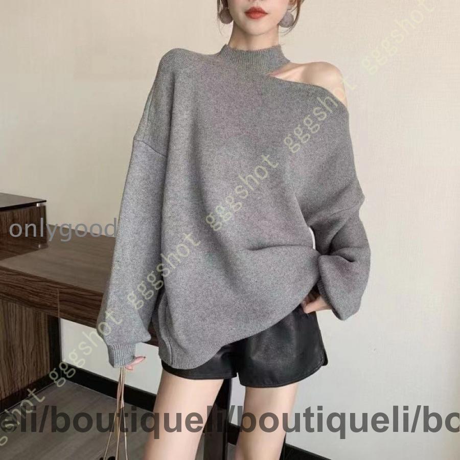 ニット レディース セーター 長袖 オフショルダー プルオーバー ゆったり 肩出し おしゃれ トップス 無..