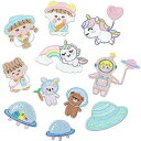 パッチ ワッペン メンズ レディース 両面テープ かわいい おしゃれ 可愛い ワンポイント 保育園 幼稚園 小学生(UFO)