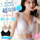 送料無料 高品質 2枚セット 2TYPE 夏用ブラジャー 接触冷感 涼しい ノンワイヤー 軽量 吸汗速乾 ひびきにくい ワイヤレス ムレにくい ベタつきにくい シームレス 肌着 大きいサイズ 超薄ブラジャー 薄手ブラジャー 軽いブラジャー ゴルフウエア レディース