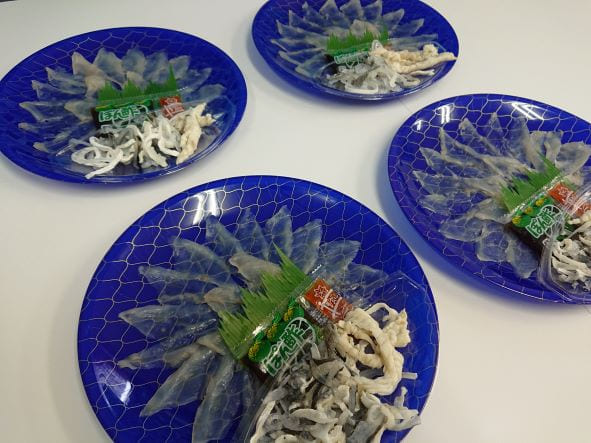 国産とらふぐ刺身4枚セット（22cmプラ皿 4枚入り）