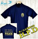 【Kai Clothing】ホノルル警察公認ラッシュガード ダークブルー 紺/H.P.D半袖水着 HPD/ハワイ仕入れ 新品未使用品 プレゼントにも カイクロージング ハワイ警察/Hawaii Five-0 【基本メール便発送】(代引除く)