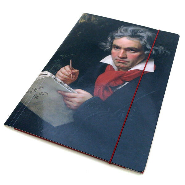 A4ポートフォリオ ベートーベン「肖像画 」 ドキュメントファイル 楽譜ケース アート イラスト 作家 画家 絵画 楽譜 音楽家 持ち運び 収納 紙製品(PF812)