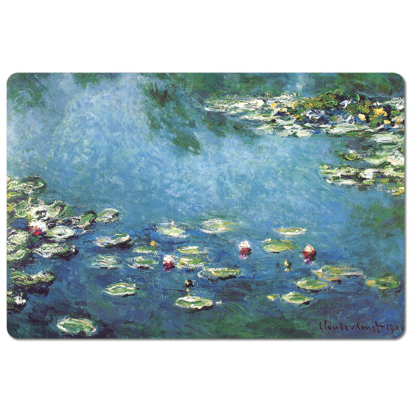 プレイスマット モネ「睡蓮」ランチョンマット ランチマット テーブルマット 下敷き ストーンペーパー ..