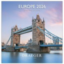 ドレジャー 2026年 ラージカレンダー EUROPE ヨーロッパ 壁掛け カラー写真 風景 スケジュール管理 祝日シール付き