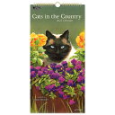 2025年 LANG バーティカルカレンダー(輸入版)「CATS IN THE COUNTRY/田舎の猫」壁掛け 19.5×39cm キャット 動物