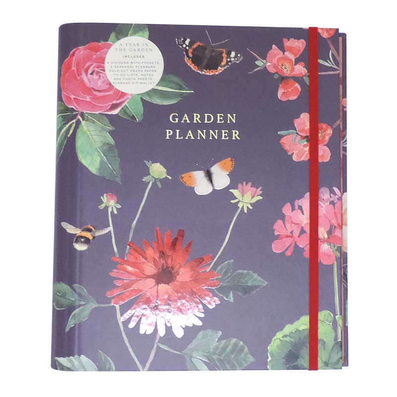 ガーデンプランナー 蝶柄 花柄 ギフトステーショナリー赤 レッド 贈り物 文房具 英国 誕生日 新生活 母の日(GDNPLNR)