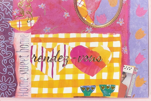 グリーティングカード【多目的】A&Pシリーズ「ランデブー」【封筒付き/ピンク】【封筒サイズ/183×121mm】メッセージカード 箔押し加工 定型サイズ 封筒付...