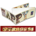 ながーいグリーティングカード 誕生日 バースデー ストリーマー「名画:HAPPY BIRTHDAY」封筒226×132mm イラスト メッセージカード 輸入雑貨...