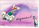グリーティングカード 誕生日 デペッシュマウス「Congraturation!」封筒135×185mm ネズミ イラスト メッセージカード 輸入雑貨(DG02)