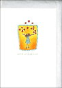 グリーティングカード 多目的「With Lots of Love」 封筒115×161mm シルバー メッセージカード ラメ入り 定型サイズ 輸入雑貨(HSC2...