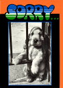 グリーティングカード 多目的 モノクロダイカット「子犬:sorry...」封筒184×133mm モノクロ写真 動物 メッセージカード 輸入雑貨(PHA807)