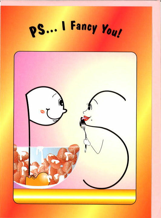 グリーティングカード 多目的 PS/追伸「おいしそう!」封筒184×132mm キャラクター イラスト メッセージカード 輸入雑貨(PSDPS-004)