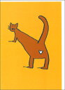 グリーティングカード 多目的 アニマルライフ「ハートキャット」封筒110×152mm 猫 動物 お絵描き イラスト メッセージカード 定形サイズ 輸入雑貨(YI...