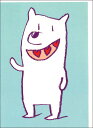グリーティングカード 多目的 アニマルライフ「ハートドッグ(白)」封筒110×152mm 犬 動物 お絵描き イラスト メッセージカード 定形サイズ 輸入雑貨(...