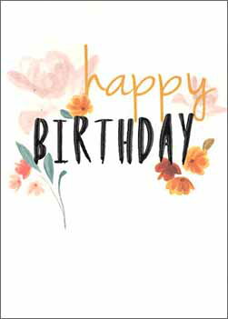 ミニグリーティングカード【誕生日/バースデー】「花」【封筒/96×133mm】【カード/88×120mm】【封筒の色/白】【中面/無地】【エンボス加工あり】