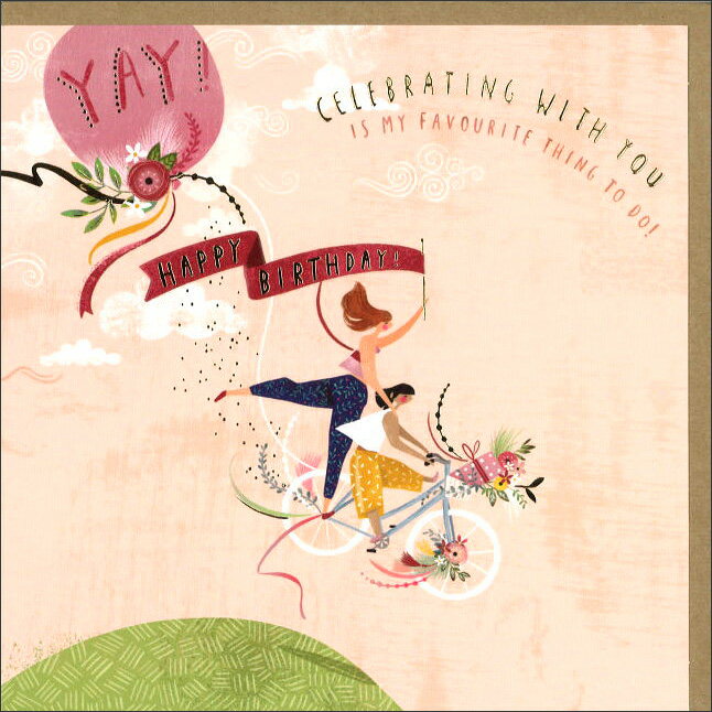 グリーティングカード 誕生日 バースデー「セレブレーション」 封筒165×165mm メッセージカード おしゃれ ギフト(CISE1102)