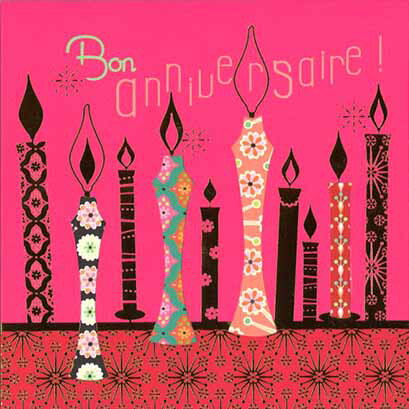 グリーティングカード 誕生日 バースデー「ロウソク」 封筒150×150mm メッセージカード 切り抜き加工 ..