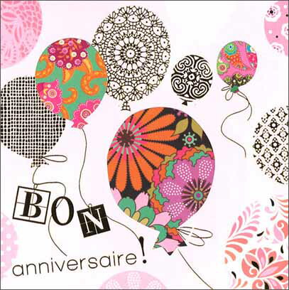 グリーティングカード 誕生日 バースデー「風船」 封筒150×150mm メッセージカード 切り抜き加工 箔押し加工あり