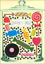ポストカード ステッカータイプ イラスト「キャンディ」105×150mm 郵便はがき シール 箔押し加工あり