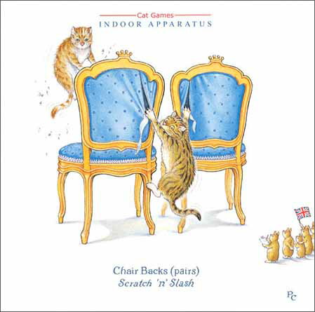 グリーティングカード 多目的 ピーター・クロスシリーズ「ねこと椅子と記録を取るねずみ」 封筒163×163mm 動物 メッセージカード ギフト デボズ加工 (P...