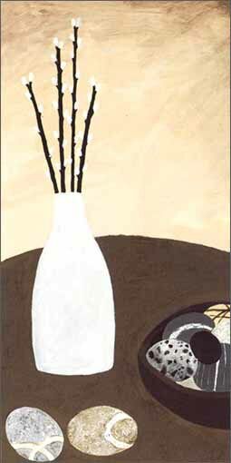 グリーティングカード【多目的】「花瓶」【封筒/110×217mm】【カード/105×210mm】【封筒の色/アイボリー】【中面/無地】