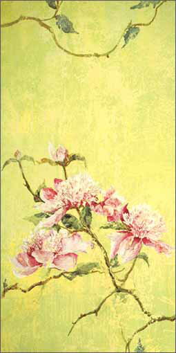 グリーティングカード【多目的】「ピンクの花」【封筒/110×217mm】【カード/105×210mm】【封筒の色/アイボリー】【中面/無地】