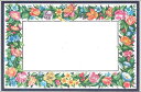 メッセージカード【封筒&カード各6枚のセット】「フローラルボーダー」【封筒/106×160mm】【カード/102×153mm】【封筒の色/白】【母の日/マザーズ...
