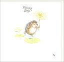 グリーティングカード 多目的 母の日 ピーター・クロス「花を持ったハリネズミ」 封筒163×163mm 動物 メッセージカード ギフト デボズ加工 (PCII0...