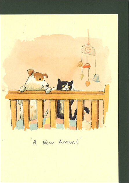 グリーティングカード 多目的「新入りは…」 封筒115×162mm 定形サイズ イラスト 絵本 動物 メッセージカード ギフト TWO BAD MICE(IA3...
