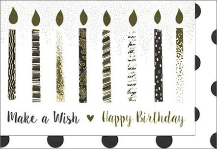 グリーティングカード 【誕生日/バースデー】「ろうそく」【封筒サイズ/116×147mm】（定形サイズ）【封..