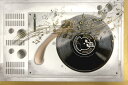 グリーティングカード「Happy Birthday」【誕生日/バースデー】【封筒色/ゴールド(金)】メッセージカード/音楽/レコード/誕生祝い/贈り物/フランス...