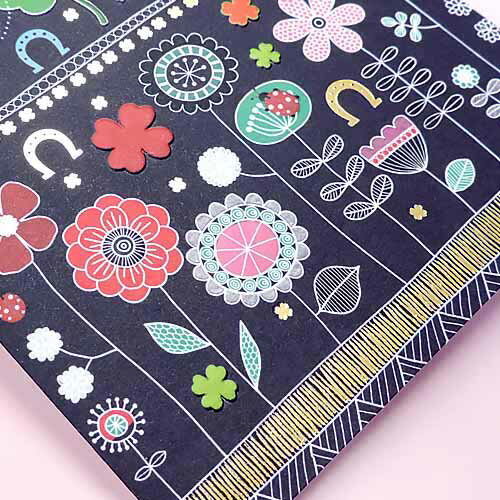 グリーティングカード 多目的「クローバーと花」 封筒120×180mm 定形サイズ メッセージカード 3