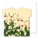 グリーティングカード 多目的 フォトマニーTシャツ「イチゴ」150×150mm 果実 ダイカット イラスト メッセージカード