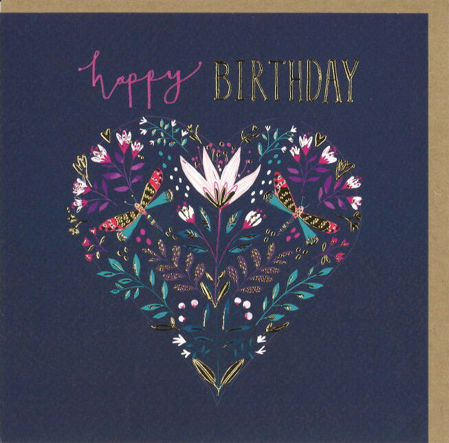 グリーティングカード 誕生日 バースデー「ハートの花園」 封筒165×165mm メッセージカード おしゃれ ギフト(CISE1033)