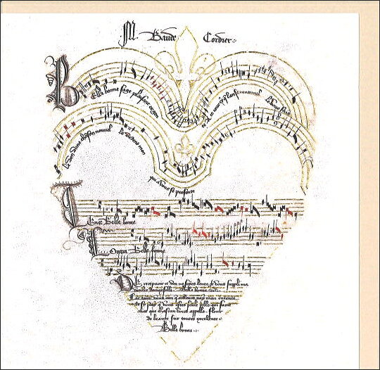 グリーティングカード 多目的 アート ボード・コルディエ(作曲家)「楽譜」 封筒135×135 mm 箔押し加工 メッセージカード ギフト(LMS70016)