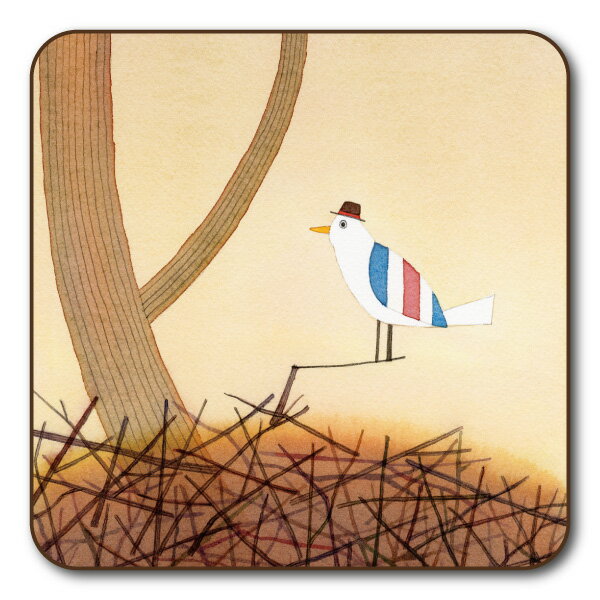 コースター イラスト 山田和明 モノポの巣「あなたへ」 90×90mm イラスト 絵本作家(KYC-015)