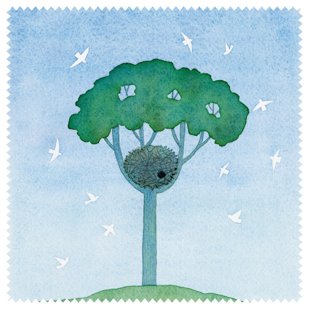 メガネ拭き クリーニングクロス イラスト 山田和明 モノポの巣「幸せの日々」 レンズクリーナー 絵本作..