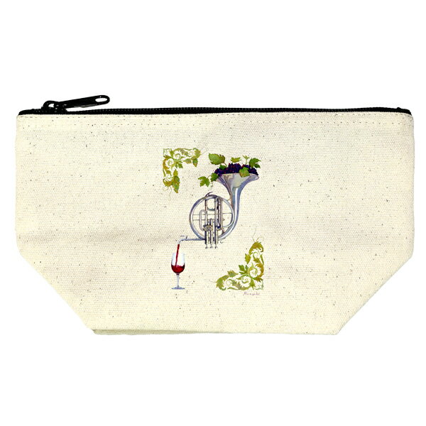 マチありポーチ山田和明「ワインのための協奏曲」小物入れ コスメケース 化粧ポーチ 絵本作家 贈り物ギ..