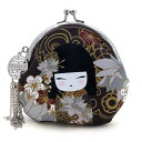 Kimmidoll がま口小銭入れ チェーンストラップ付き 日本式財布 こけし柄 母の日 ギフト キミドール(TATSUMI/タツミ)