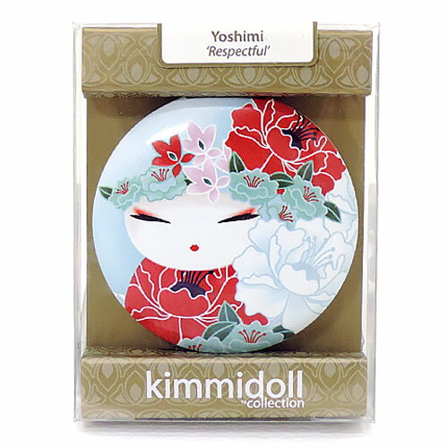 コンパクトミラー（予算3000円以内） kimmidoll（キミドール）【コンパクトミラー】YOSHIMI（ヨシミ）(KF1117)おしゃれ かわいいデザインの折り畳み式両面鏡 さりげないお化粧直しに役立つ拡大鏡付き 母の日ギフトなどの贈り物に オーストラリアの輸入雑貨・日用品