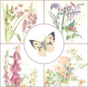グリーティングカード【マザーズデイ/母の日】「蝶と花」(MDII0002)