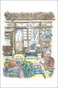 ポストカード イラスト かわいみな「物書きの部屋」100×150mm 郵便はがき メッセージカード イラストレーター かわいい(MK-015)