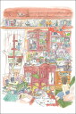 ポストカード イラスト かわいみな「ファンタジー作家の部屋」100×150mm 郵便はがき メッセージカード イラストレーター かわいい(MK-019)