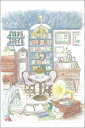 ポストカード イラスト かわいみな「音楽家の部屋」100×150mm 郵便はがき メッセージカード イラストレーター かわいい(MK-024)